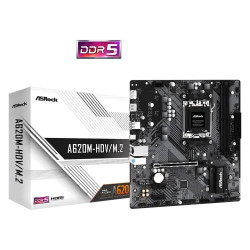 ASRock A620M-HDV/M.2 AM5 DDR5 Micro ATX Motherboard ASRock A620M-HDV/M.2 AM5 DDR5 Micro ATX Motherboard