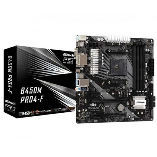 Asrock B450M Pro4-F AMD Motherboard Asrock B450M Pro4-F AMD Motherboard