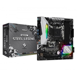 Asrock B450M Steel Legend AMD Micro-ATX Motherboard Asrock B450M Steel Legend AMD Micro-ATX Motherboard