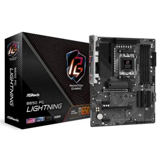 ASRock B650 PG Lightning AMD AM5 ATX Motherboard ASRock B650 PG Lightning AMD AM5 ATX Motherboard