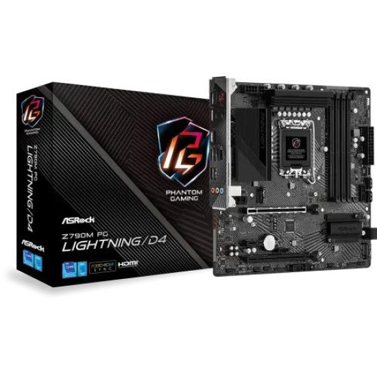 ASRock Z790M PG Lightning/D4 Micro ATX Motherboard ASRock Z790M PG Lightning/D4 Micro ATX Motherboard