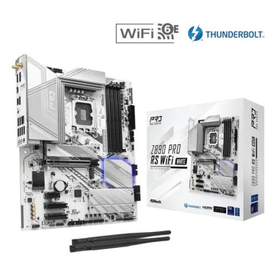 ASRock Z890 Pro RS WiFi White LGA1851 DDR5 ATX Motherboard