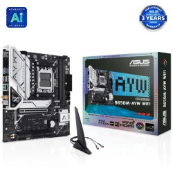 ASUS B650M-AYW WIFI AMD AM5 DDR5 Micro-ATX Motherboard ASUS B650M-AYW WIFI AMD AM5 DDR5 Micro-ATX Motherboard