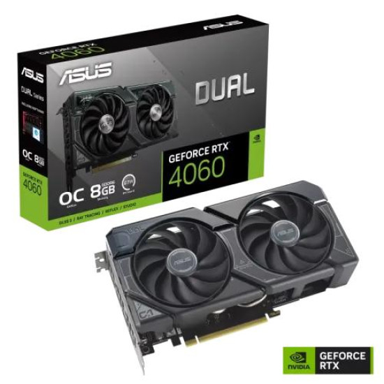 ASUS Dual GeForce RTX 4060 OC Edition 8GB GDDR6 Graphics Card ASUS Dual GeForce RTX 4060 OC Edition 8GB GDDR6 Graphics Card
