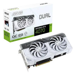 ASUS Dual GeForce RTX 4070 White OC Edition 12GB GDDR6X Graphics Card ASUS Dual GeForce RTX 4070 White OC Edition 12GB GDDR6X Graphics Card