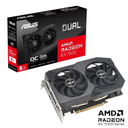ASUS Dual Radeon RX 7600 V2 OC Edition 8GB GDDR6 Graphics Card ASUS Dual Radeon RX 7600 V2 OC Edition 8GB GDDR6 Graphics Card