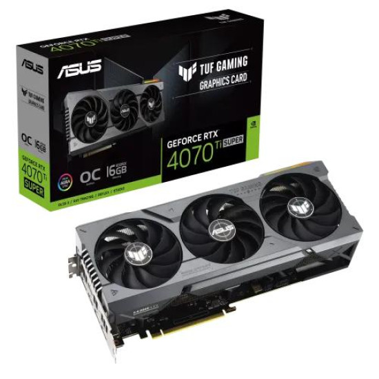 ASUS TUF Gaming GeForce RTX 4070 Ti SUPER 16GB GDDR6X OC Edition Graphics Card ASUS TUF Gaming GeForce RTX 4070 Ti SUPER 16GB GDDR6X OC Edition Graphics Card
