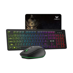AULA AC208 Wireless Rechargeable Keyboard Mouse & Mouse Pad Combo AULA AC208 Wireless Rechargeable Keyboard Mouse & Mouse Pad Combo