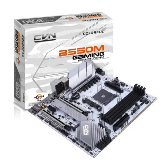 Colorful CVN B550M GAMING FROZEN V15 AM4 mATX Motherboard Colorful CVN B550M GAMING FROZEN V15 AM4 mATX Motherboard