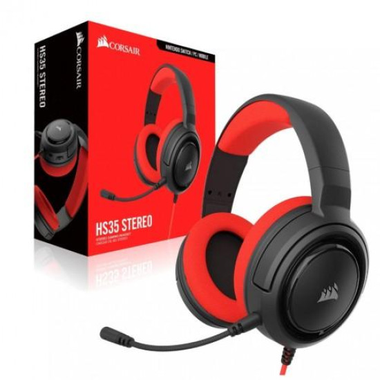 Corsair HS35 Stereo Gaming Headphone - Red Corsair HS35 Stereo Gaming Headphone - Red