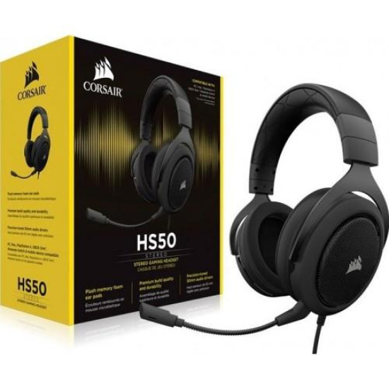 Corsair HS50 Stereo Gaming Headphone - Carbon Corsair HS50 Stereo Gaming Headphone - Carbon
