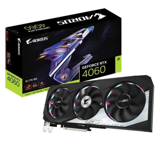 GIGABYTE AORUS GeForce RTX 4060 ELITE 8G GDDR6 Graphics Card GIGABYTE AORUS GeForce RTX 4060 ELITE 8G GDDR6 Graphics Card