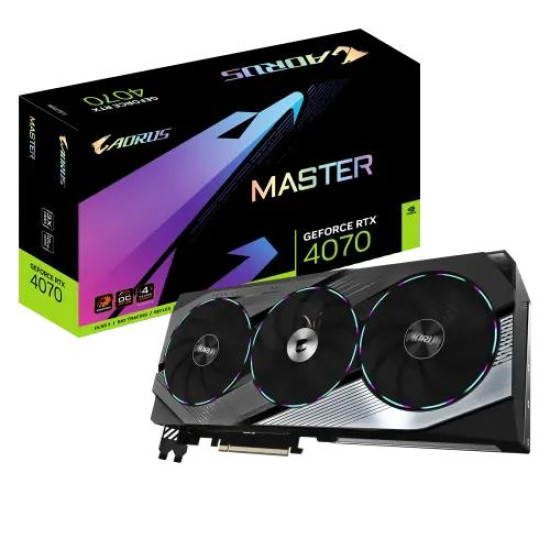 GIGABYTE AORUS GeForce RTX 4070 MASTER 12GB GDDR6X Graphics Card GIGABYTE AORUS GeForce RTX 4070 MASTER 12GB GDDR6X Graphics Card