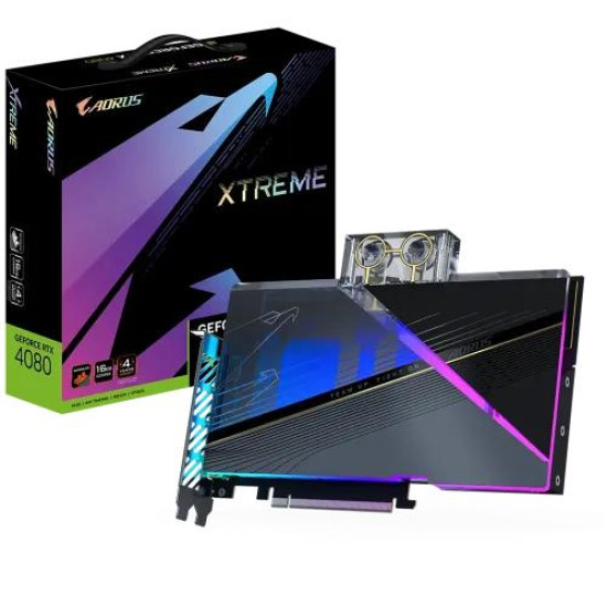 GIGABYTE AORUS GeForce RTX 4080 16GB XTREME WATERFORCE WB GDDR6X Graphics Card GIGABYTE AORUS GeForce RTX 4080 16GB XTREME WATERFORCE WB GDDR6X Graphics Card