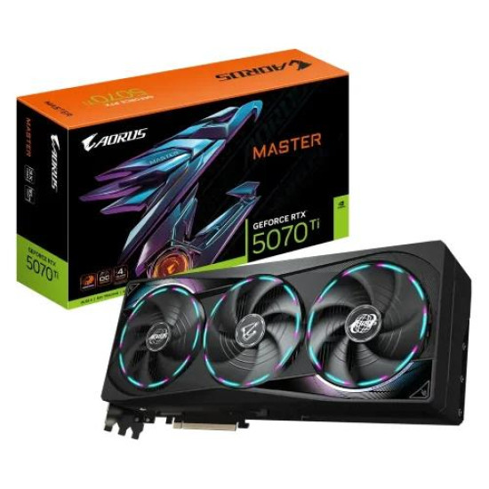 Gigabyte AORUS GeForce RTX 5070 Ti MASTER 16G GDDR7 Graphics Card Gigabyte AORUS GeForce RTX 5070 Ti MASTER 16G GDDR7 Graphics Card