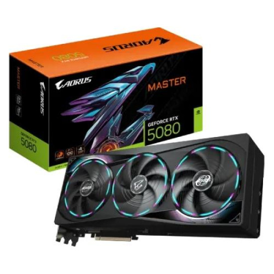 Gigabyte AORUS GeForce RTX 5080 MASTER 16GB GDDR7 Graphics Card Gigabyte AORUS GeForce RTX 5080 MASTER 16GB GDDR7 Graphics Card