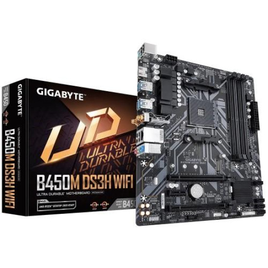 GIGABYTE B450M DS3H WIFI AM4 AMD Micro ATX Motherboard GIGABYTE B450M DS3H WIFI AM4 AMD Micro ATX Motherboard