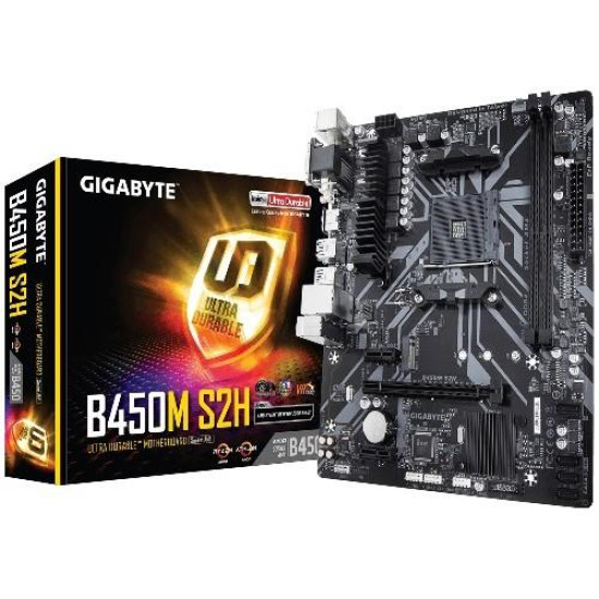 Gigabyte B450M S2H AMD AM4 Micro ATX Motherboard Gigabyte B450M S2H AMD AM4 Micro ATX Motherboard