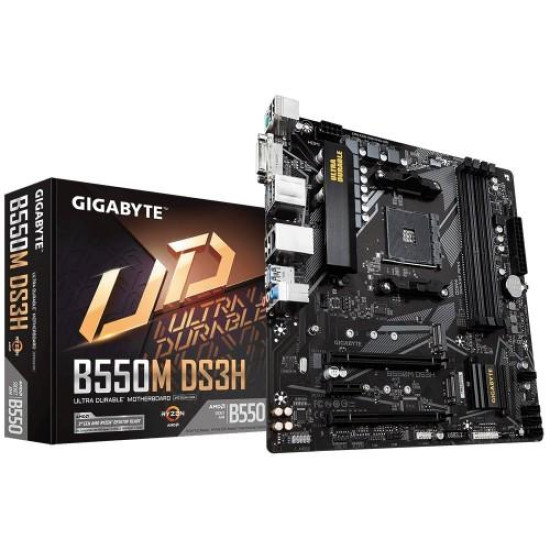 Gigabyte B550M DS3H AM4 AMD Micro ATX Motherboard Gigabyte B550M DS3H AM4 AMD Micro ATX Motherboard