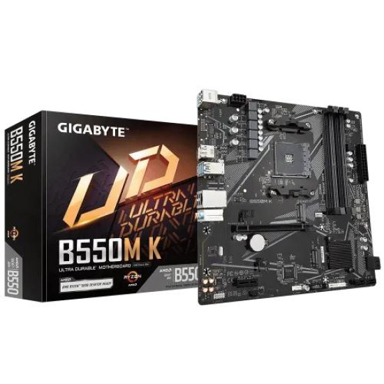 Gigabyte B550M K AMD AM4 Micro ATX Motherboard Gigabyte B550M K AMD AM4 Micro ATX Motherboard