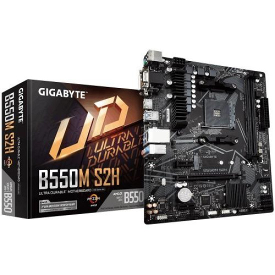 Gigabyte B550M S2H AM4 AMD Micro ATX Motherboard Gigabyte B550M S2H AM4 AMD Micro ATX Motherboard