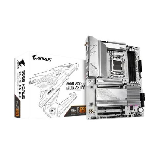 GIGABYTE B650 AORUS ELITE AX ICE DDR5 AM5 ATX Motherboard GIGABYTE B650 AORUS ELITE AX ICE DDR5 AM5 ATX Motherboard
