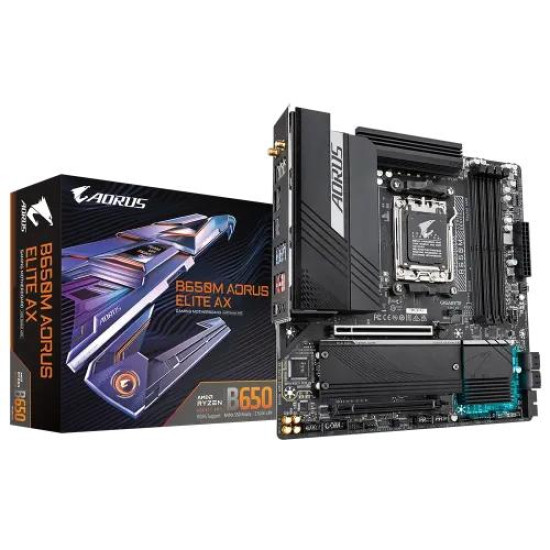 GIGABYTE B650M AORUS ELITE AX DDR5 AMD AM5 Micro-ATX Motherboard GIGABYTE B650M AORUS ELITE AX DDR5 AMD AM5 Micro-ATX Motherboard