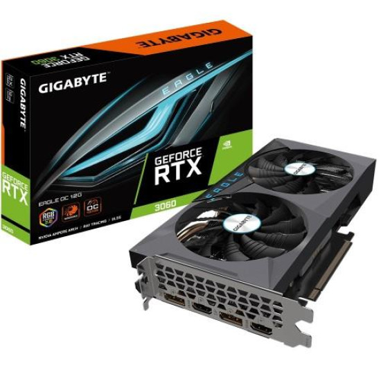 GIGABYTE GeForce RTX 3060 EAGLE 12GB GDDR6 Graphics Card GIGABYTE GeForce RTX 3060 EAGLE 12GB GDDR6 Graphics Card