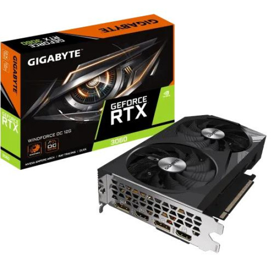 GIGABYTE GeForce RTX 3060 WINDFORCE OC 12GB GDDR6 Graphics Card GIGABYTE GeForce RTX 3060 WINDFORCE OC 12GB GDDR6 Graphics Card