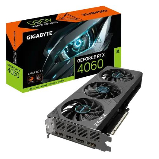 GIGABYTE GeForce RTX 4060 EAGLE OC 8G GDDR6 Graphics Card GIGABYTE GeForce RTX 4060 EAGLE OC 8G GDDR6 Graphics Card
