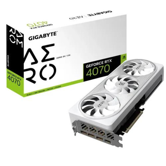 GIGABYTE GeForce RTX 4070 AERO OC 12GB GDDR6X Graphics Card GIGABYTE GeForce RTX 4070 AERO OC 12GB GDDR6X Graphics Card