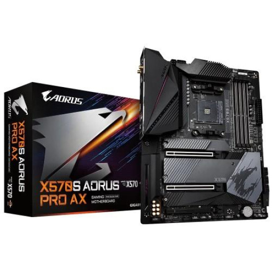 GIGABYTE X570S AORUS PRO AX AMD ATX Gaming Motherboard GIGABYTE X570S AORUS PRO AX AMD ATX Gaming Motherboard