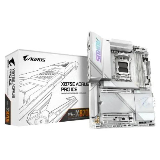 GIGABYTE X870E AORUS PRO ICE DDR5 AM5 ATX Motherboard GIGABYTE X870E AORUS PRO ICE DDR5 AM5 ATX Motherboard