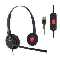 Inbertec UB805DM AI Noise Cancelling Professional USB Wired Headphone Inbertec UB805DM AI Noise Cancelling Professional USB Wired Headphone