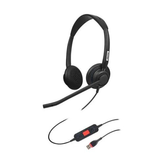 Inbertec UB815DM AI Noise Cancelling USB Wired Headphone Inbertec UB815DM AI Noise Cancelling USB Wired Headphone