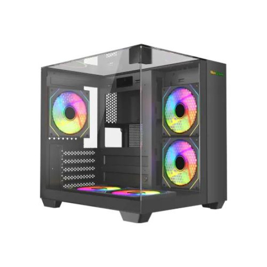 MaxGreen S275-33 Mid-Tower M-ATX Casing With 3x MaxGreen M57 ARGB Fan