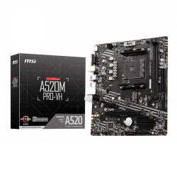 MSI A520M PRO-VH AMD AM4 Micro-ATX Motherboard MSI A520M PRO-VH AMD AM4 Micro-ATX Motherboard