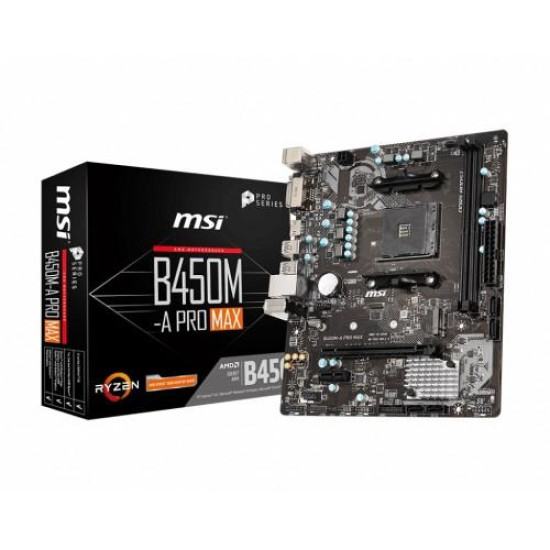 MSI B450M-A PRO MAX AMD AM4 Motherboard MSI B450M-A PRO MAX AMD AM4 Motherboard