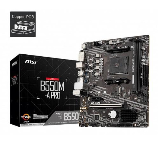 MSI B550M-A PRO DDR4 AMD AM4 Micro ATX Motherboard MSI B550M-A PRO DDR4 AMD AM4 Micro ATX Motherboard