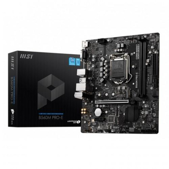 MSI B560M PRO-E 10th and 11th Gen Micro ATX Motherboard MSI B560M PRO-E 10th and 11th Gen Micro ATX Motherboard