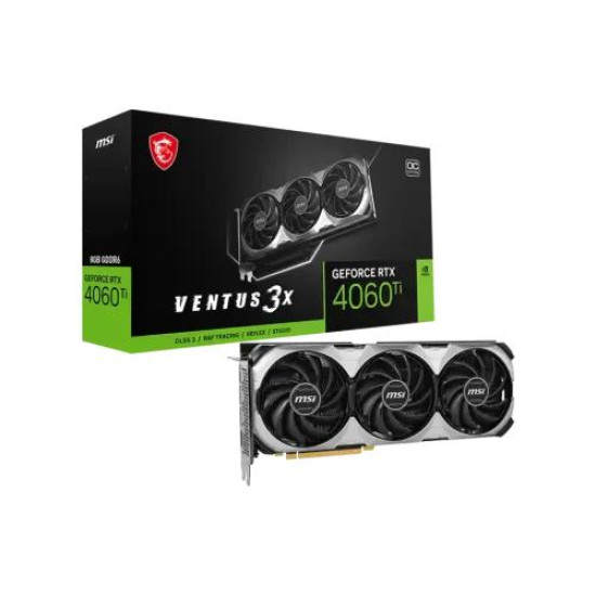 MSI GeForce RTX 4060 Ti VENTUS 3X E 8G OC GDDR6 Graphics Card