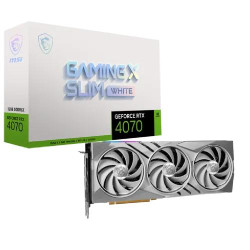 MSI GeForce RTX 4070 GAMING X SLIM WHITE 12G GDDR6X Graphics Card MSI GeForce RTX 4070 GAMING X SLIM WHITE 12G GDDR6X Graphics Card