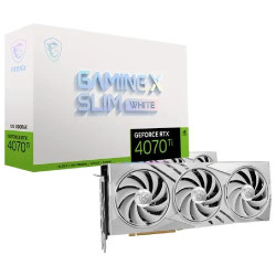 MSI GeForce RTX 4070 Ti GAMING X SLIM WHITE 12G GDDR6X Graphics Card MSI GeForce RTX 4070 Ti GAMING X SLIM WHITE 12G GDDR6X Graphics Card