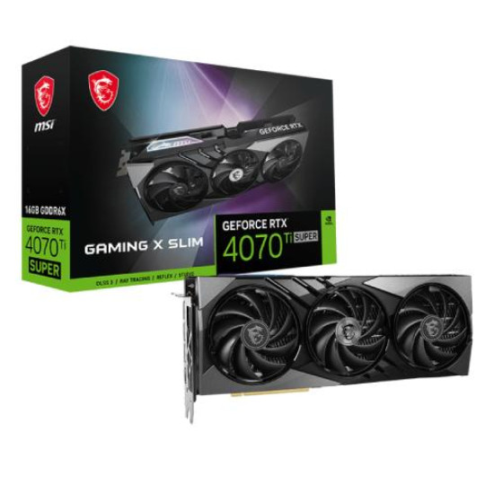 MSI GeForce RTX 4070 Ti SUPER 16G GAMING X SLIM GDDR6X Graphics Card MSI GeForce RTX 4070 Ti SUPER 16G GAMING X SLIM GDDR6X Graphics Card