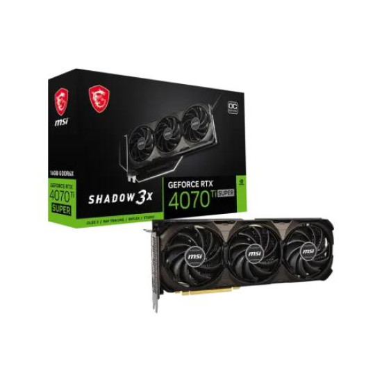 MSI GeForce RTX 4070 Ti SUPER 16G SHADOW 3X OC GDDR6X Graphics Card MSI GeForce RTX 4070 Ti SUPER 16G SHADOW 3X OC GDDR6X Graphics Card