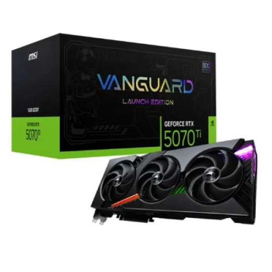 MSI GeForce RTX 5070 Ti 16G VANGUARD SOC LAUNCH EDITION 16GB GDDR7 Graphics Card MSI GeForce RTX 5070 Ti 16G VANGUARD SOC LAUNCH EDITION 16GB GDDR7 Graphics Card