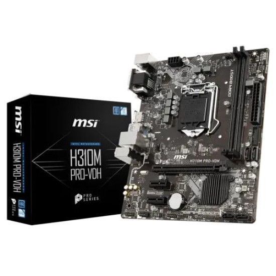 MSI H310M PRO-VDH Intel 9th Gen Motherboard MSI H310M PRO-VDH Intel 9th Gen Motherboard