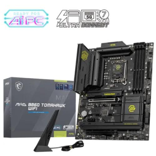 MSI MAG B860 TOMAHAWK WIFI LGA 1851 ATX Motherboard MSI MAG B860 TOMAHAWK WIFI LGA 1851 ATX Motherboard