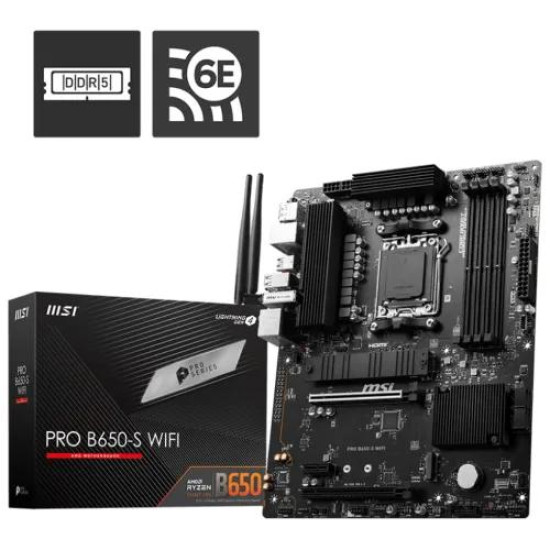 MSI PRO B650-S WIFI DDR5 AM5 ATX Motherboard MSI PRO B650-S WIFI DDR5 AM5 ATX Motherboard
