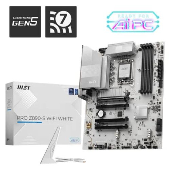 MSI PRO Z890-S WIFI WHITE LGA 1851 ATX Motherboard MSI PRO Z890-S WIFI WHITE LGA 1851 ATX Motherboard